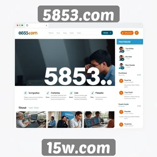 Interface do usuário do site 5853.com avaliada